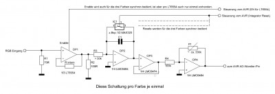Schaltung zur Signalaufbereitung (Integration)